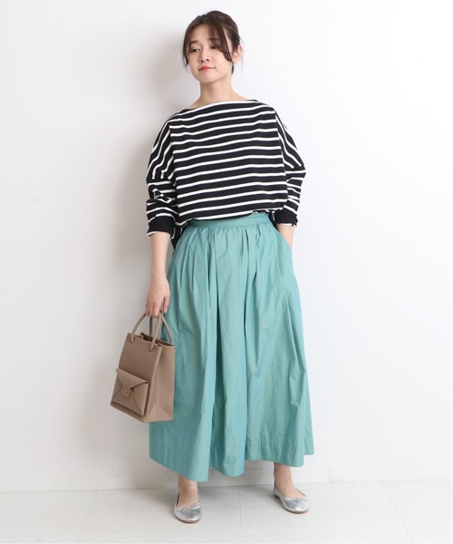 SLOBE IENA(スローブイエナ)の「【TRADITIONAL WETHERWEAR】SLOBE別注 ボーダーロングカットソー【手洗い可】◆(Tシャツ/カットソー・レディース・ホワイト/ブラック/キャメル・FREE)」の16枚目の写真