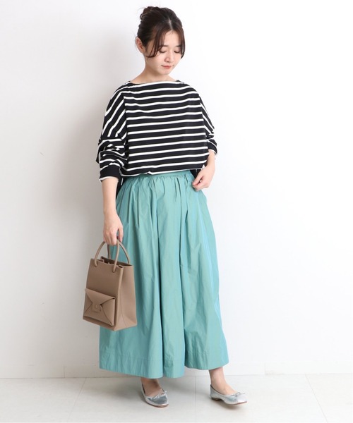 SLOBE IENA(スローブイエナ)の「【TRADITIONAL WETHERWEAR】SLOBE別注 ボーダーロングカットソー【手洗い可】◆(Tシャツ/カットソー・レディース・ホワイト/ブラック/キャメル・FREE)」の11枚目の写真