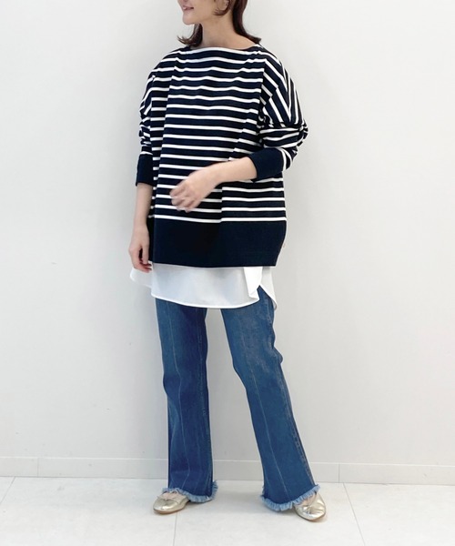 IENA - TRADITIONAL WEATHERWEAR】別注 ボーダーロングカットソー IENA - TRADITIONAL WEATHERWEAR】別注 ボーダーロング