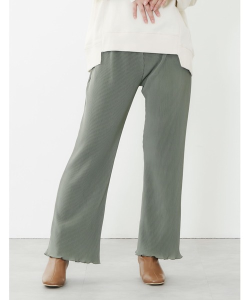 POU DOU DOU(プードゥドゥ)の「プリーツイージーパンツ(その他パンツ・レディース・ブラック/ライトベージュ/ライトブルー/カーキ・3)」の4枚目の写真