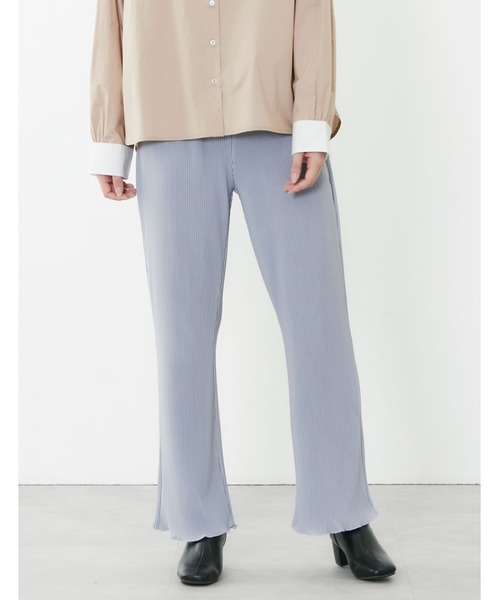 POU DOU DOU(プードゥドゥ)の「プリーツイージーパンツ(その他パンツ・レディース・ブラック/ライトベージュ/ライトブルー/カーキ・3)」の1枚目の写真