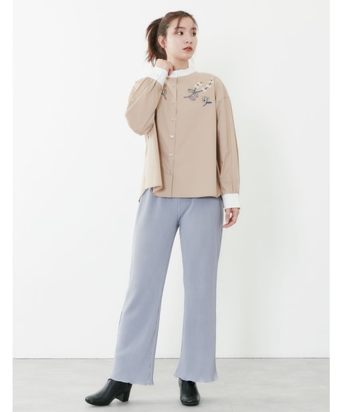 POU DOU DOU(プードゥドゥ)の「プリーツイージーパンツ(その他パンツ・レディース・ブラック/ライトベージュ/ライトブルー/カーキ・3)」の19枚目の写真