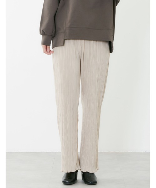 POU DOU DOU(プードゥドゥ)の「プリーツイージーパンツ(その他パンツ・レディース・ブラック/ライトベージュ/ライトブルー/カーキ・3)」の7枚目の写真