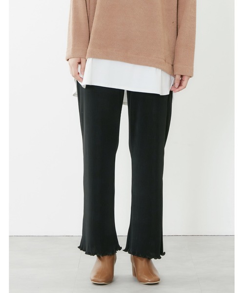 POU DOU DOU(プードゥドゥ)の「プリーツイージーパンツ(その他パンツ・レディース・ブラック/ライトベージュ/ライトブルー/カーキ・3)」の8枚目の写真