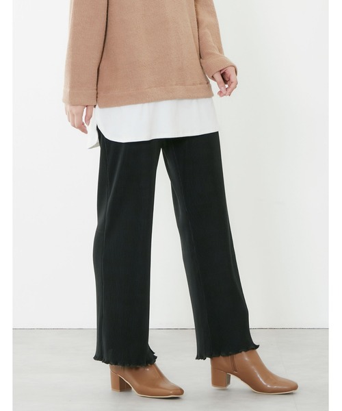 POU DOU DOU(プードゥドゥ)の「プリーツイージーパンツ(その他パンツ・レディース・ブラック/ライトベージュ/ライトブルー/カーキ・3)」の21枚目の写真