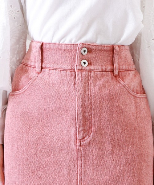 archives（アルシーヴ）の「ハイウエストカラーミディ丈スカート（スカート・レディース・ネイビー/オレンジ/アイボリー/ブラック・MEDIUM）」の18枚目の写真