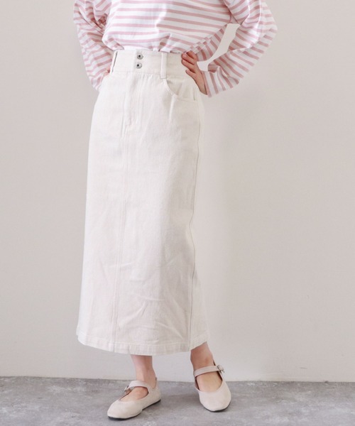 archives（アルシーヴ）の「ハイウエストカラーミディ丈スカート（スカート・レディース・ネイビー/オレンジ/アイボリー/ブラック・MEDIUM）」の13枚目の写真