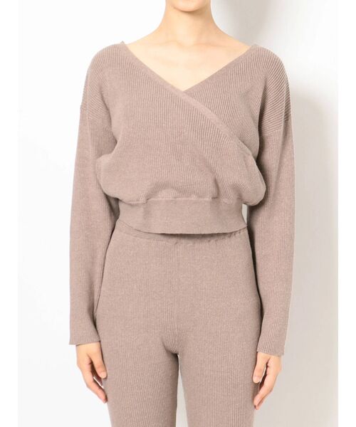 GYDA(ジェイダ)の「2WAYカシュクールリブKT TOPS(ニット/セーター・レディース・グレー/ベージュ/ブラック・FREE)」の17枚目の写真