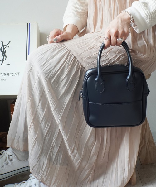 韓国デザイン スクエアミニボストン ハンドバッグ ショルダーBAG 2way スクエア ミニボストンバッグ 【即納】 バッグ