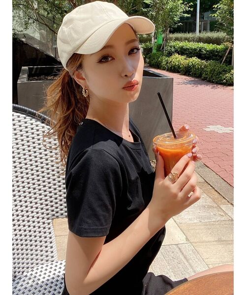 RESEXXY（リゼクシー）の「【IS】コットンキャップ（キャップ・レディース・ブラック/ベージュ・FREE）」の3枚目の写真