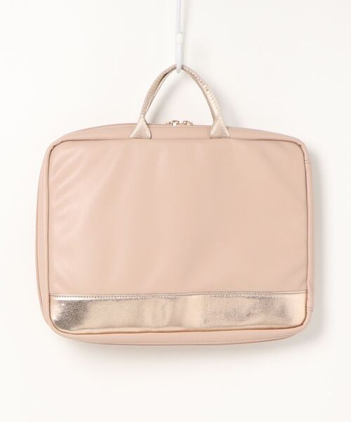 cache cache(カシュ カシュ)の「カシュカシュ cachecache / リバーシブルバッグインバッグL(クラッチバッグ・レディース・ブラック/オレンジ/アイボリー/ベージュ系その他/その他/ホワイト×ブラック・FREE)」の1枚目の写真