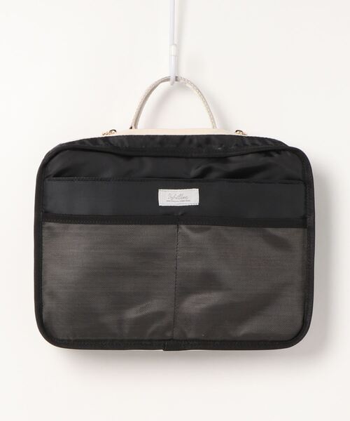 cache cache(カシュ カシュ)の「カシュカシュ cachecache / リバーシブルバッグインバッグL(クラッチバッグ・レディース・ブラック/オレンジ/アイボリー/ベージュ系その他/その他/ホワイト×ブラック・FREE)」の7枚目の写真