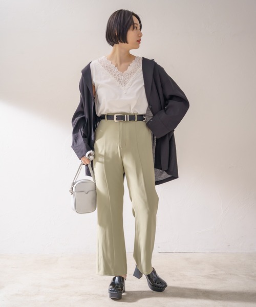 PAGEBOY（ページボーイ）の「レーススカラッププルオーバー（Tシャツ/カットソー・レディース・オフホワイト/グレイッシュベージュ/ブラック・FREE）」の5枚目の写真