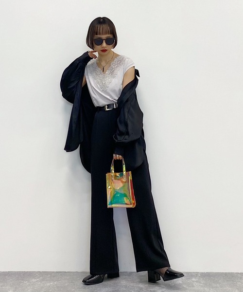 PAGEBOY（ページボーイ）の「レーススカラッププルオーバー（Tシャツ/カットソー・レディース・オフホワイト/グレイッシュベージュ/ブラック・FREE）」の11枚目の写真