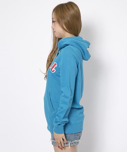 X-girl(エックスガール)の「【Seventeen3月号掲載】VARIOUS SWEAT ZIP HOODIE(パーカー・レディース・ブラック/アッシュ/ピンク/イエロー/ブルー/ネイビー・2/1)」の8枚目の写真