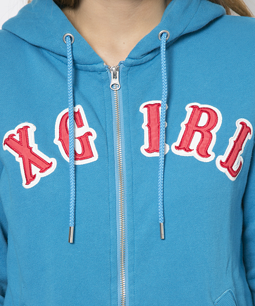 X-girl(エックスガール)の「【Seventeen3月号掲載】VARIOUS SWEAT ZIP HOODIE(パーカー・レディース・ブラック/アッシュ/ピンク/イエロー/ブルー/ネイビー・2/1)」の10枚目の写真
