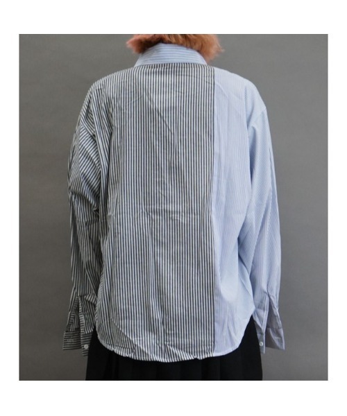 VIBGYOR（ヴィブジョー）の「【Re:one】STRIPE COLOR SCHEME SHIRT(MA)（シャツ/ブラウス・レディース・ブルー・ONE SIZE）」の7枚目の写真