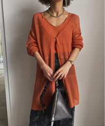 2WAY SHINE MESH KNIT TOP