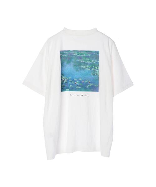 koe（コエ）の「モネ Water Lily Pond TEE*（Tシャツ/カットソー・レディース・ホワイト・M/L/S）」の5枚目の写真