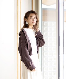 Emilyan | 【2021SS新作】リネンライク・ブルゾンジャケット(ブルゾン)