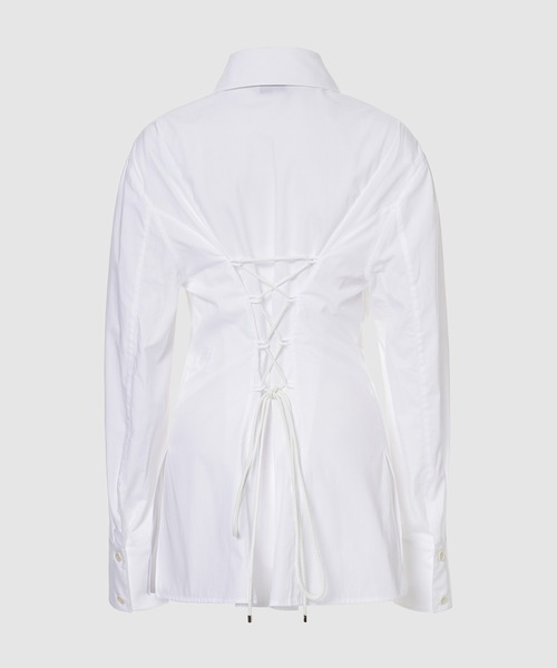 LVIR（エルブイアイアール）の「COTTON BACK STRING（シャツ/ブラウス・レディース・ホワイト/オレンジ系その他・SMALL/MEDIUM）」の3枚目の写真