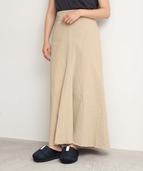 nitca（ニトカ）の「プリペラ伊吹染めバックジップスカート（スカート・レディース・レッド/ベージュ・FREE）」の2枚目の写真