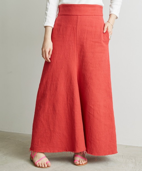 nitca（ニトカ）の「プリペラ伊吹染めバックジップスカート（スカート・レディース・レッド/ベージュ・FREE）」の10枚目の写真