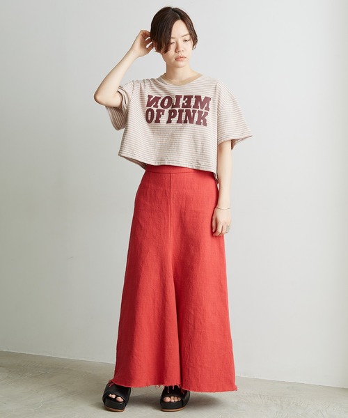 nitca（ニトカ）の「プリペラ伊吹染めバックジップスカート（スカート・レディース・レッド/ベージュ・FREE）」の13枚目の写真