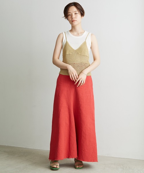 nitca（ニトカ）の「プリペラ伊吹染めバックジップスカート（スカート・レディース・レッド/ベージュ・FREE）」の15枚目の写真