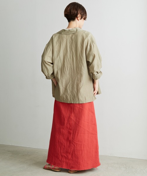 nitca（ニトカ）の「プリペラ伊吹染めバックジップスカート（スカート・レディース・レッド/ベージュ・FREE）」の18枚目の写真