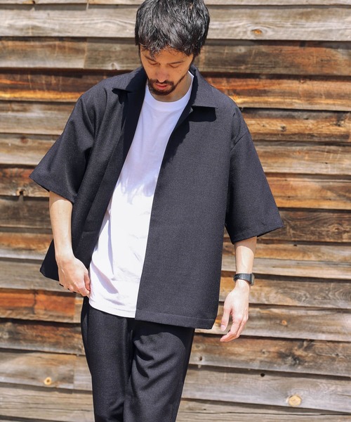 URBAN RESEARCH Sonny Label(アーバンリサーチサニーレーベル)の「イージーケア五分袖セットアップ(シャツ/ブラウス・メンズ・ベージュ/ネイビー/アイボリー・MEDIUM/LARGE)」の13枚目の写真