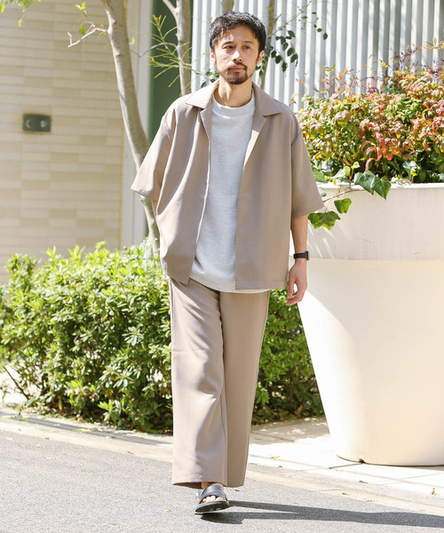 URBAN RESEARCH Sonny Label(アーバンリサーチサニーレーベル)の「イージーケア五分袖セットアップ(シャツ/ブラウス・メンズ・ベージュ/ネイビー/アイボリー・MEDIUM/LARGE)」の16枚目の写真