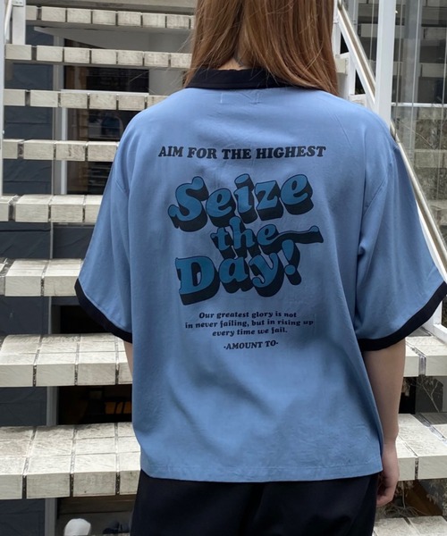 WEGO（ウィゴー）の「WEGO/バイカラーボーリングシャツ（シャツ/ブラウス・レディース・ブラック/イエロー/ブルー・FREE）」の12枚目の写真