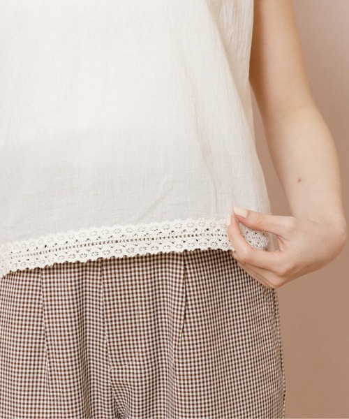 flower（フラワー）の「リトルレーストップ（シャツ/ブラウス・レディース・ブラック/アイボリー・FREE）」の11枚目の写真