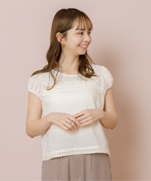 flower（フラワー）の「リトルレーストップ（シャツ/ブラウス・レディース・ブラック/アイボリー・FREE）」の17枚目の写真