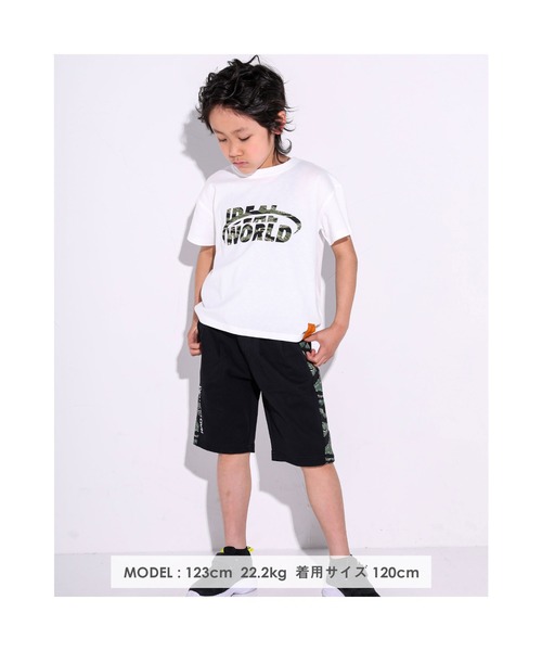 RAD CUSTOM（ラッドカスタム）の「RAD CUSTOM/ロゴ 迷彩柄 ワンポイント Tシャツ（Tシャツ/カットソー・キッズ・ホワイト/ブラック・160/130/120/140/150）」の4枚目の写真