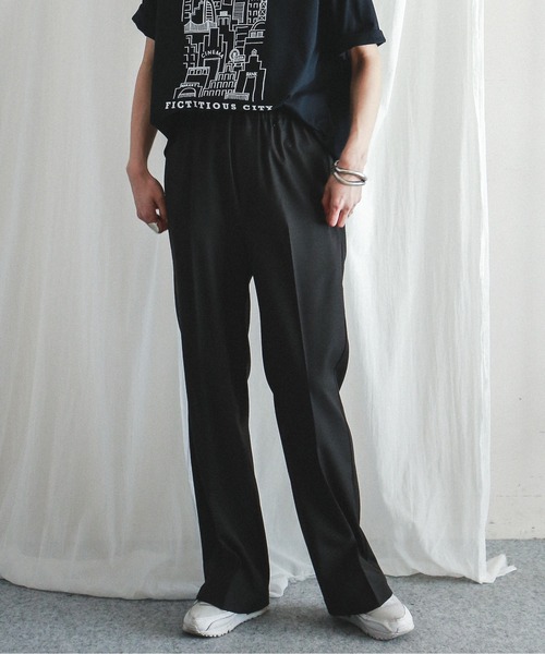 FIL DE FER（フィルデフェール）の「TRスパン　イージーフレアパンツ（その他パンツ・レディース・ライトグレー/ブラック/ブルー・FREE）」の2枚目の写真