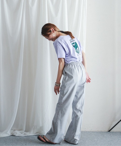 FIL DE FER（フィルデフェール）の「TRスパン　イージーフレアパンツ（その他パンツ・レディース・ライトグレー/ブラック/ブルー・FREE）」の11枚目の写真