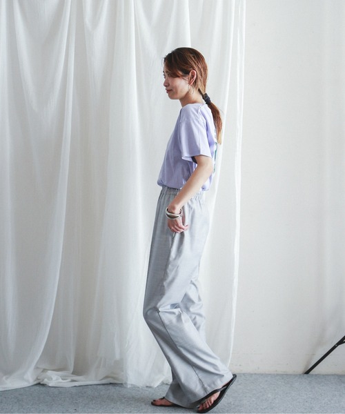 FIL DE FER（フィルデフェール）の「TRスパン　イージーフレアパンツ（その他パンツ・レディース・ライトグレー/ブラック/ブルー・FREE）」の8枚目の写真