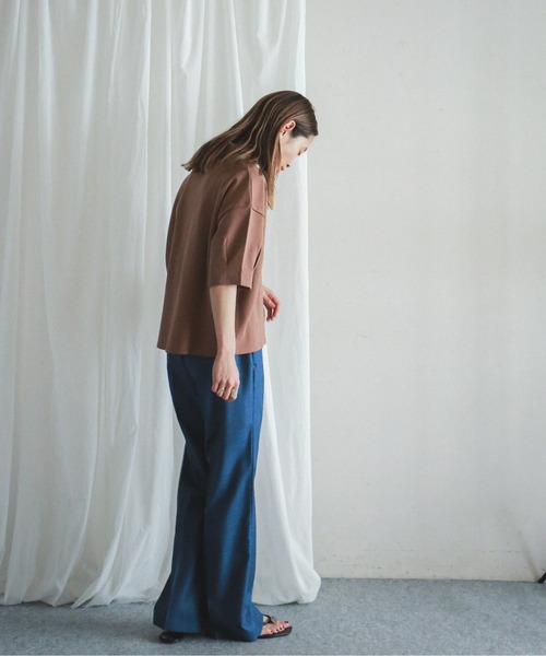 FIL DE FER（フィルデフェール）の「TRスパン　イージーフレアパンツ（その他パンツ・レディース・ライトグレー/ブラック/ブルー・FREE）」の15枚目の写真