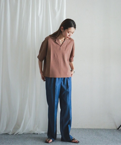 FIL DE FER（フィルデフェール）の「TRスパン　イージーフレアパンツ（その他パンツ・レディース・ライトグレー/ブラック/ブルー・FREE）」の21枚目の写真