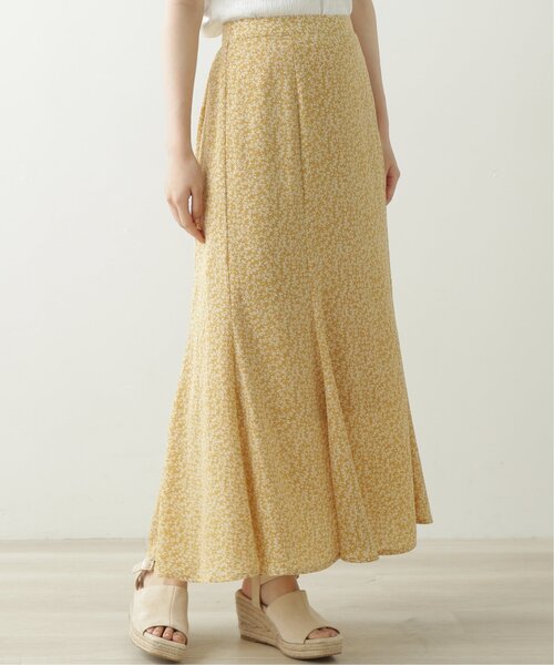 RAY CASSIN(レイカズン)の「アルティリーフナロースカート(スカート・レディース・ブラック/オフホワイト/イエロー・FREE)」の1枚目の写真