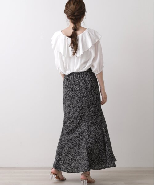 RAY CASSIN(レイカズン)の「アルティリーフナロースカート(スカート・レディース・ブラック/オフホワイト/イエロー・FREE)」の7枚目の写真