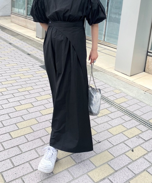 WHO'S WHO gallery（フーズフーギャラリー）の「ボリュームスリーブワンピ（シャツワンピース・レディース・オフホワイト/ブラック・FREE）」の13枚目の写真