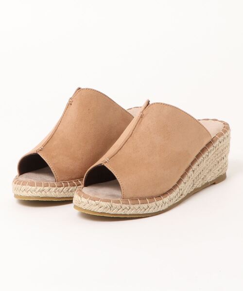 Samansa Mos2 blue（サマンサモスモスブルー）の「センターシームウェッジサンダル（サンダル・レディース・モカ/ベージュ/グレー・LARGE/MEDIUM）」の3枚目の写真