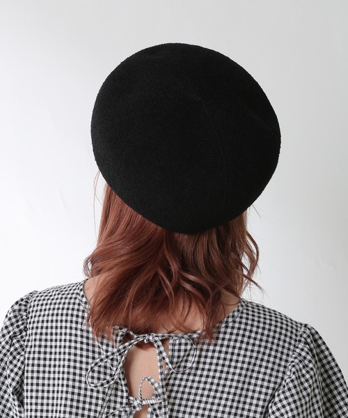 Honeys（ハニーズ）の「ベレー帽（ハンチング/ベレー帽・レディース・ライトベージュ/ブラック・FREE）」の5枚目の写真