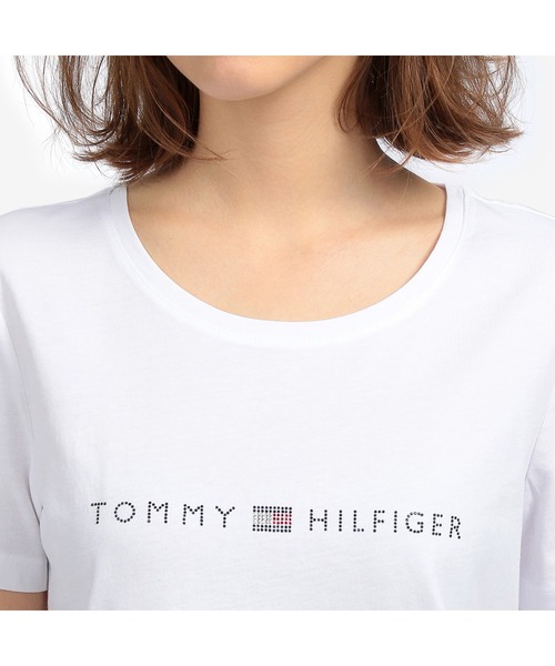 TOMMY HILFIGER(トミーヒルフィガー)の「ベーシックロゴTシャツ(Tシャツ/カットソー・レディース・ネイビー/レッド/ホワイト・MEDIUM/X-SMALL/SMALL)」の8枚目の写真