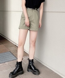 WEGO | WEGO/【2点セット】ベルト付きロールアップショーツ(チノパンツ)