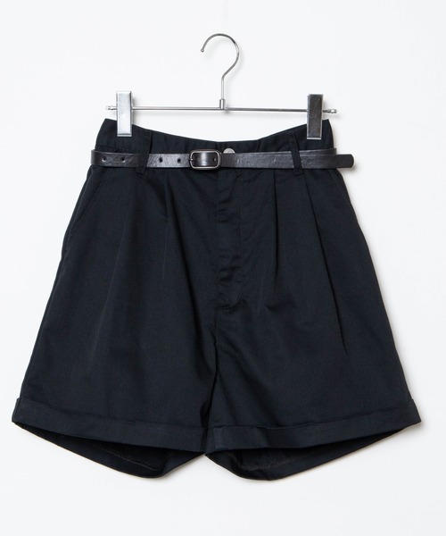 WEGO（ウィゴー）の「WEGO/【2点セット】ベルト付きロールアップショーツ（チノパンツ・レディース・ホワイト/ブラック/グリーン/ベージュ・SMALL/MEDIUM）」の20枚目の写真