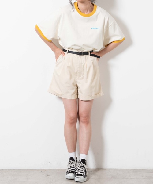 WEGO（ウィゴー）の「WEGO/【2点セット】ベルト付きロールアップショーツ（チノパンツ・レディース・ホワイト/ブラック/グリーン/ベージュ・SMALL/MEDIUM）」の11枚目の写真